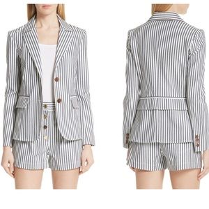 NWT Derek Lam 10 Crosby Striped Cotton Blazer
